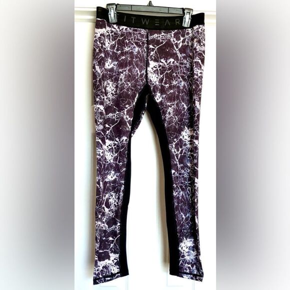 FITWEAR FASHION - NWT- L Sz 10 Marbled Leggings w/Black Trim. Soft & Sculpting - Picture 9 of 13